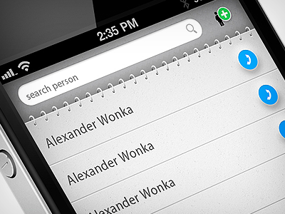 phonebook app app ios iphone phonebook ui