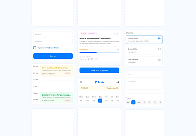 Task management app UI design! bento branding graphic design grid logo management task ui ui component