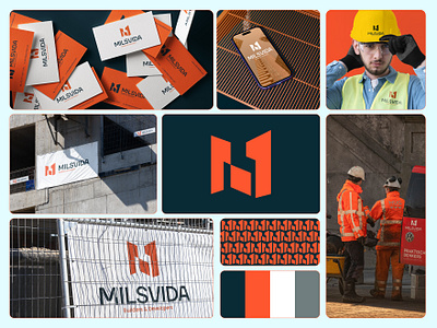 MILSVIDA- Construction, Architect Logo Design abstract logo architect logo brand identity design branding construction creative logo custom logo gradient logo graphic design letter logo logo design logo designer logo maker logos m logo design m monogram modern logo professional logo tech logo