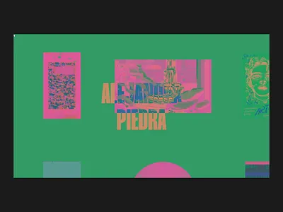 Portfolio showcase - 1 - Interactive website abstract animation art creative coding generative art glitch gsap illustration interactive mixed media pixel portfolio vynil web design webflow website