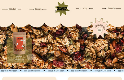 CRUMBS.GRANOLA branding crumbs design food granola ui ukraine