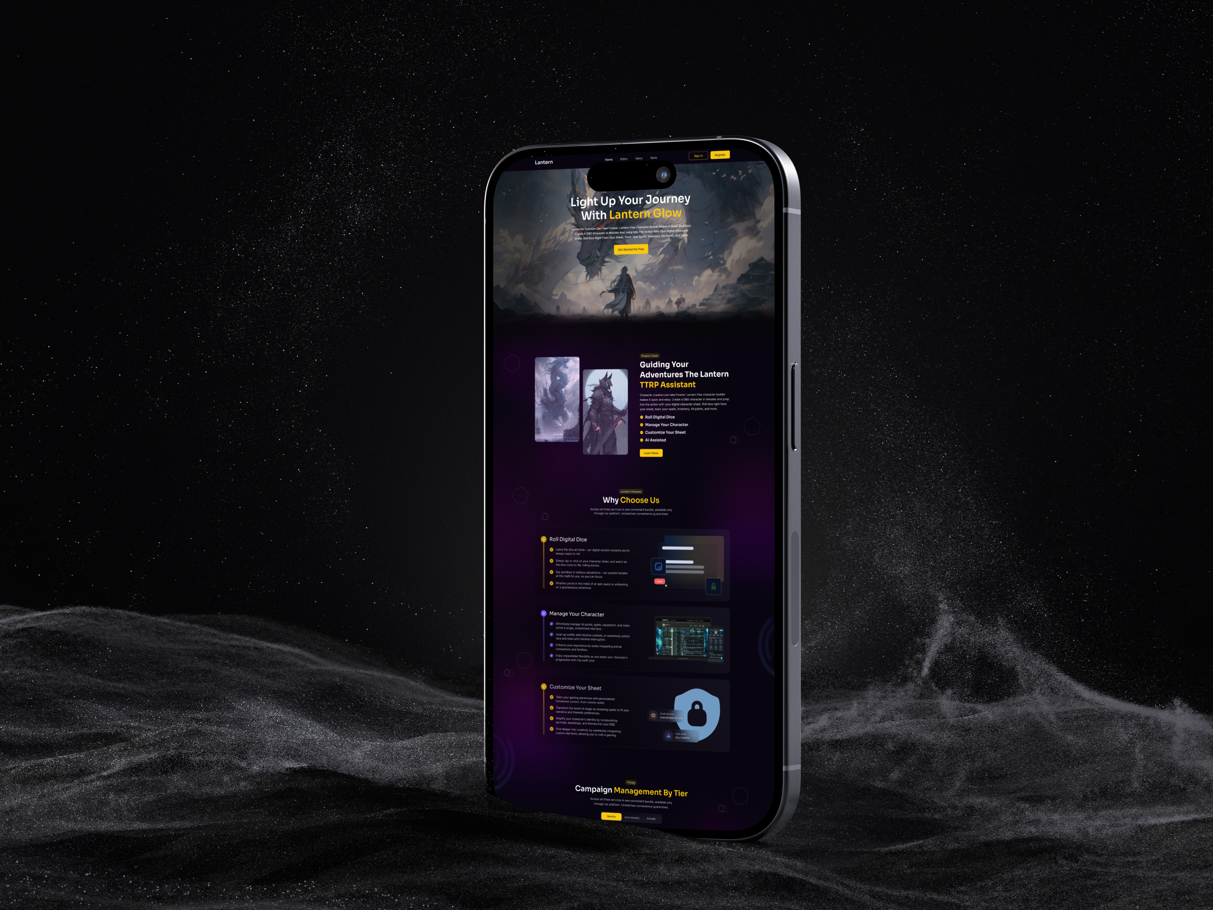 Example of Landing Page Design In Figma
