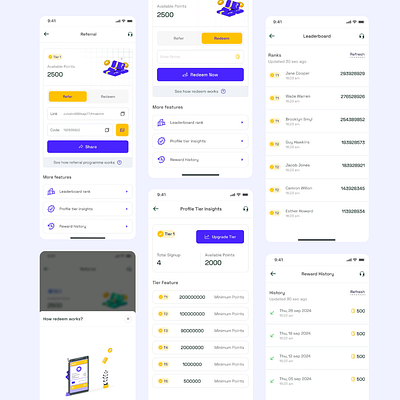 Referral programme UI design! branding design challenge logo referral ui ui design ux design