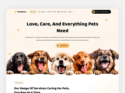 PawHaven - Pet Care Webflow HTML Website animal animal care cat dog pet adoption pet app pet care pet food pet gromming pet love pet shop pet training pet website pets petshop veterinary website