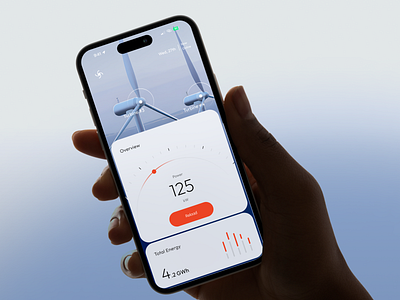 WindFarm - Renewable Energy Mobile App ai app b2b business crm dashboard design energy interface management mobile power product renewable saas service ui ux windmill