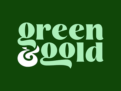 Green & Gold Logo Text abstract design bold fonts bold text brand brand element brand identity branding color theme creative design graphic design green color lettering logo stacked text text design text graphic typography visual identity word art