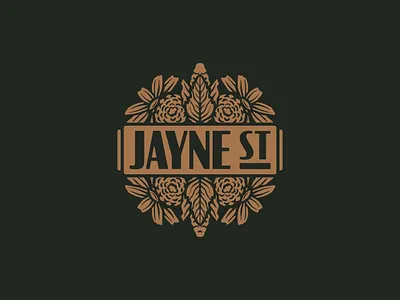 Jayne St. Distilling Co. branding graphic design illustration logo