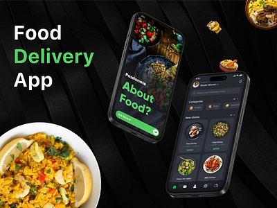 Food Delivery App 3d animation branding brigit.dev delivery design food graphic design illustration logo motion graphics saas ui ux