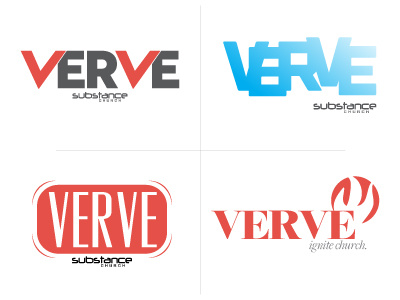 Verve all caps bold energy logo red sans serif wordmark