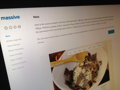 Massive - Relaunch clean massive designs portfolio redesign responsive rwd