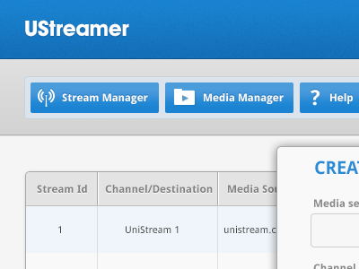 Ustreamer UI preview app gui interface ui