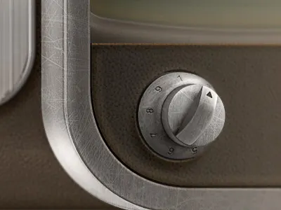 Knob grunge icon ios knob metal retro