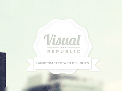 Vr2 logo ribbon seal typography vintage