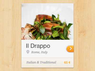 Restaurant Widget cibando clean food restaurant ui website widget