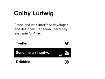 Sidebar design minimal portfolio