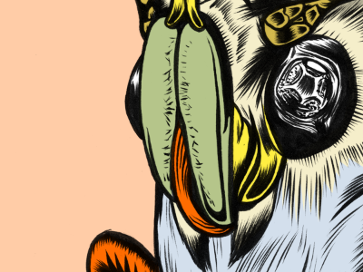 Drowned in Coffee editorial freelance illustration