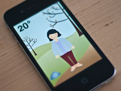 Weather Girl App app girl illustration ios iphone mobile ui ux weather