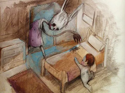 And From That Day childrens book drawing illustration rabbit sketch