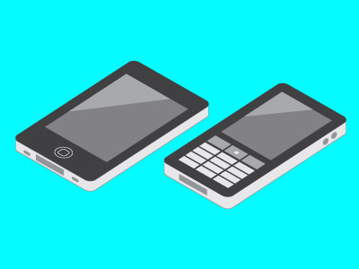 Isometric Phones 3d design devices isometric mobile phones vector