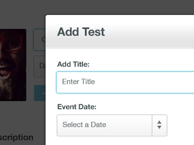 Modal Window buttons form helvetica modal process selector web