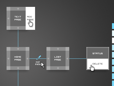 Pathfinder mockup flow project tool user journey ux