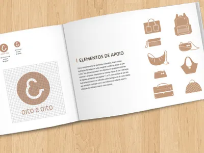 Oito e oito branding branding graphic identity logo