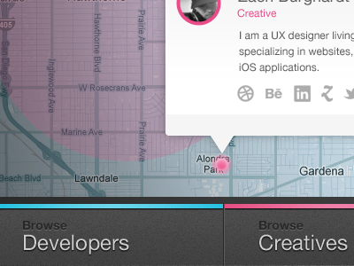 New Personal Project... about application bio creative developer locate location map maps profile pic social social links ui user experience user interface ux web web app website