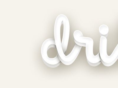 Dribbble effect photoshop typography