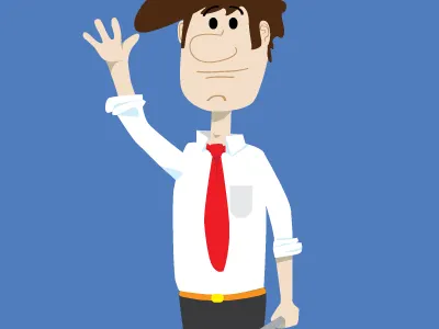 Harrypotts Vector cartoon illustration person tie