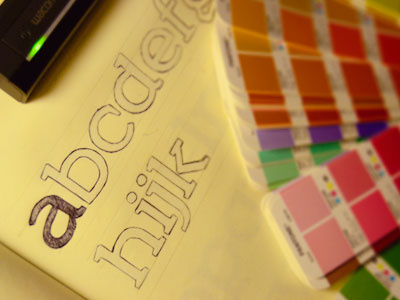 Inkling-ing design fonts glyphs lettering pantone sketch typography