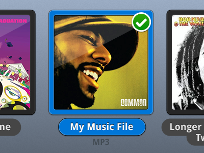 Browsing Album Art blue hip hop icon list music reggae selected ui