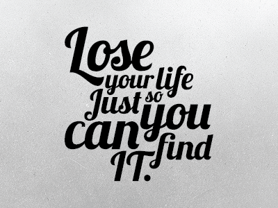 Lose It. typography