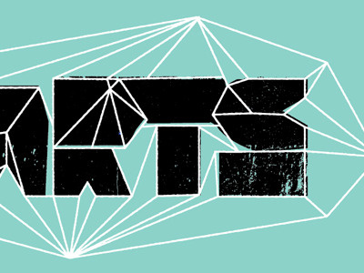 Artsy lettering texture typography