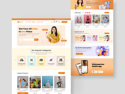 Modern E-Commerce Landing Page Design dashboard design e commerce landing page figma modern landing page responsive design screenshot ui uiux ux