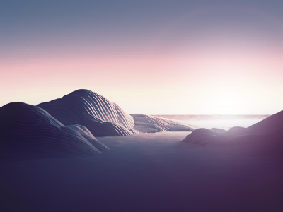 Island Sunrise 3d landscape sunrise