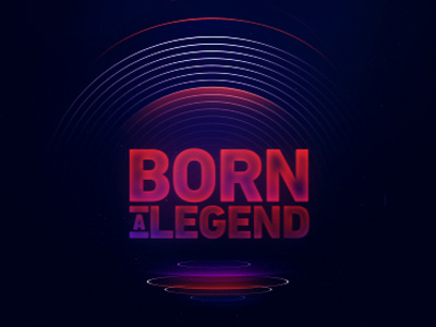 Born blue circle light neon never photoshop red typography used