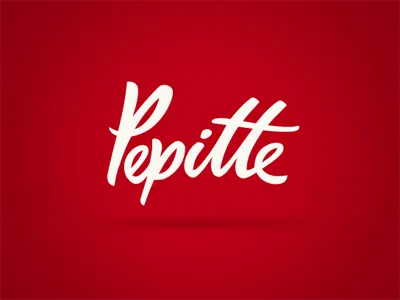 Pepitte calligraphic craft crochet handmade lettering logo pepitte