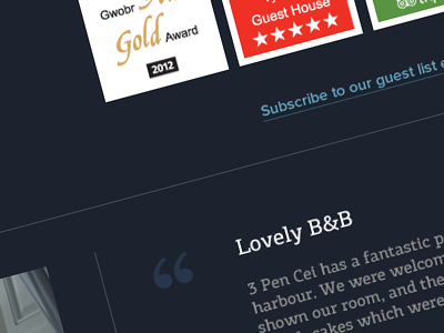 Recommendations awards bed and breakfast clean details frequency simple tourism ui design web design website