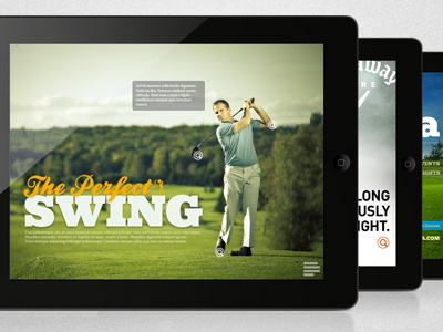 Golf iPad magazine in the works app golf interactive ipad magazine