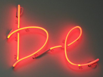 Be Scad be handwriting neon sign