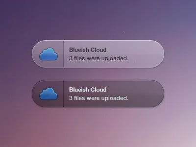 Blueish Cloud Growl (Freebie & Coded) app buttons cloud growl icon icons inspiration mobile popup psd tooltip ui