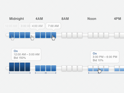 Ad Scheduling concept cs5 design google photoshop product product design redesign tooltip ui ui design work