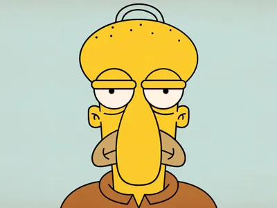 Homer Squidward blue brown cartoon character homer illustration simpsons spongebob squidward yellow