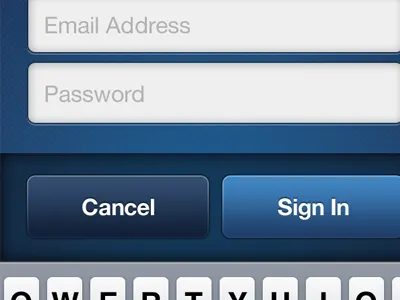 Sign In app button input field iphone login ui ux
