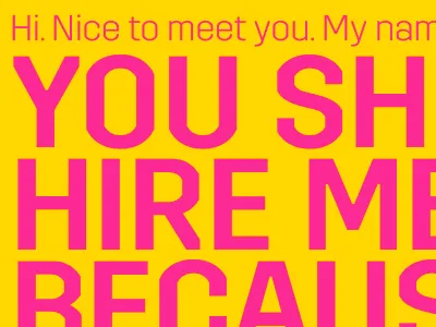 Hi. Nice to meet you deeppink gold html5 typography webfonts