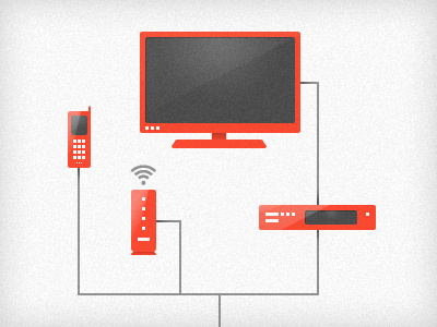 Cable Icons icon modem phone photoshop tv web