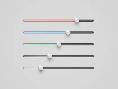 Chrome Color Sliders chrome interface sliders ui