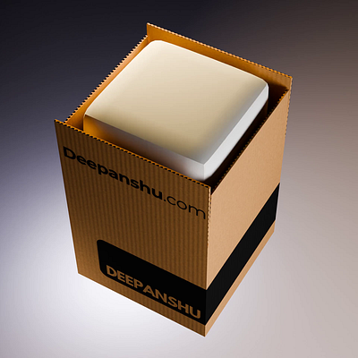 A Cardboard Box. 3d animation graphic design