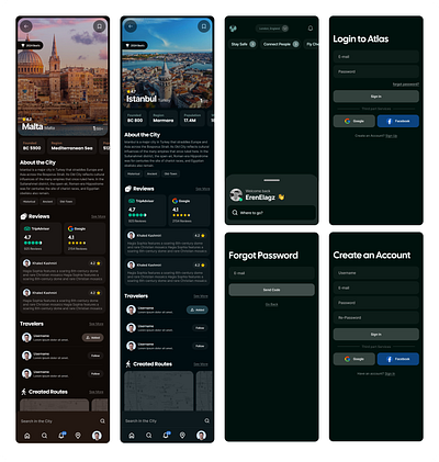 City Infomation App Screen UI Design app design city mobile app istanbul mobile app mobile sign in tourism app ui