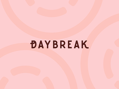 Daybreak Text Logo bold text brand brand identity branding brown color creative logo design graphic design lettering logo logo type modern pattern simple composition text graphic text logo typography visual identity whimsical font wordmark